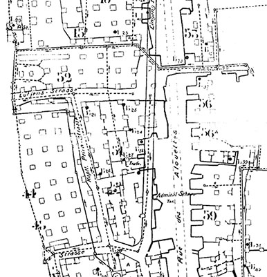 Extrait du plan fait par les allemands